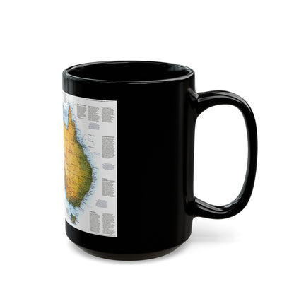 Australia - A Traveller's Look (1988) (Map) Black Coffee Mug-The Sticker Space