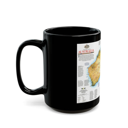 Australia - A Traveller's Look (1988) (Map) Black Coffee Mug-The Sticker Space