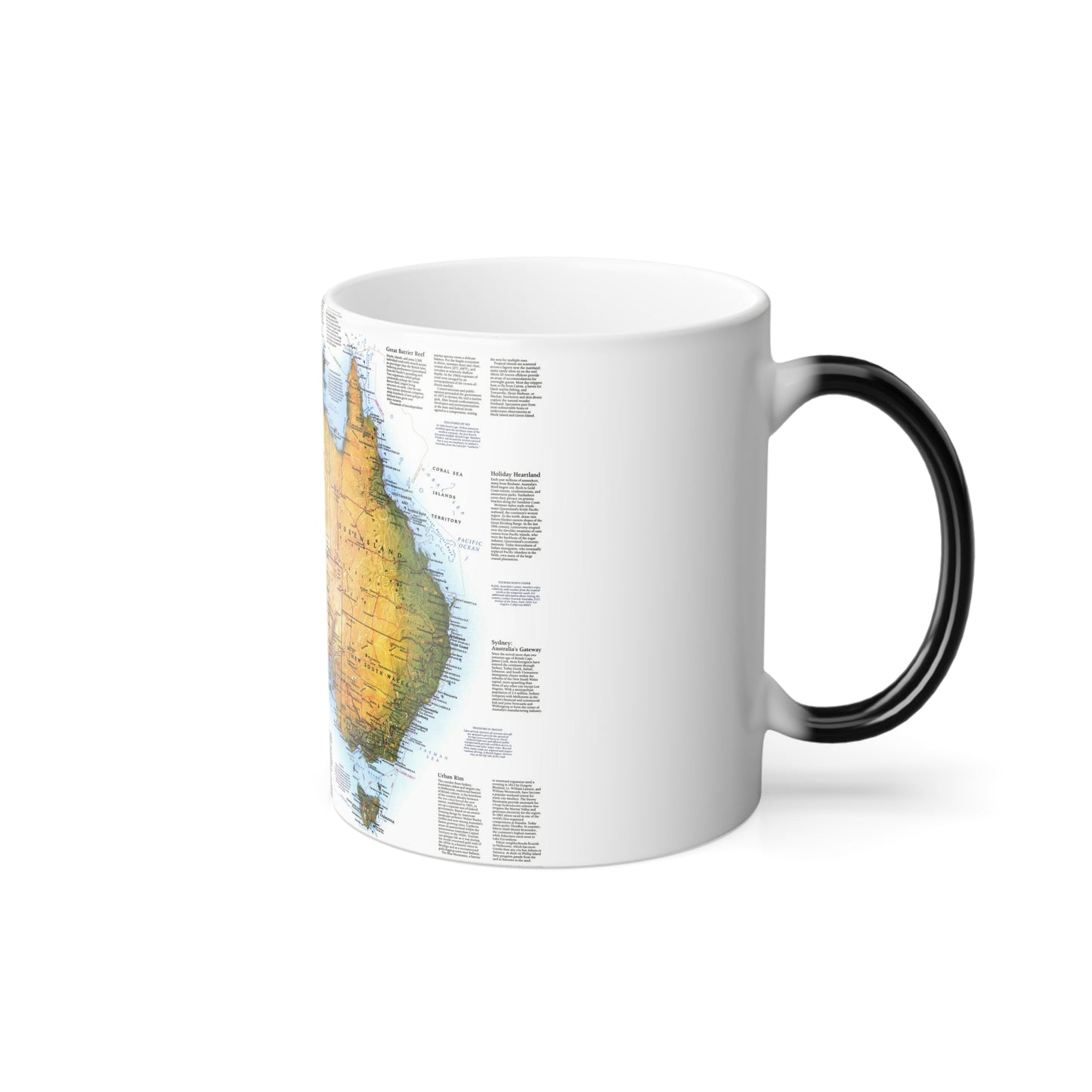 Australia - A Traveller's Look (1988) (Map) Color Changing Mug 11oz-11oz-The Sticker Space