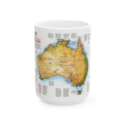 Australia - A Traveller's Look (1988) (Map) White Coffee Mug-15oz-The Sticker Space