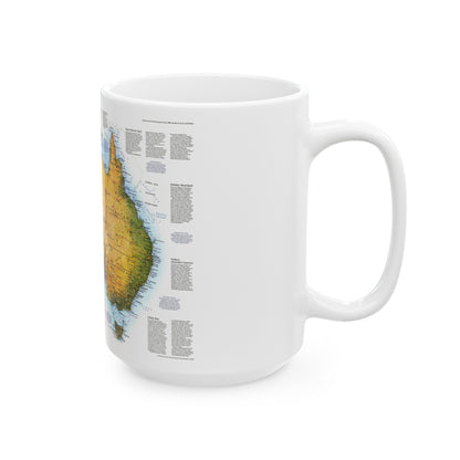 Australia - A Traveller's Look (1988) (Map) White Coffee Mug-The Sticker Space