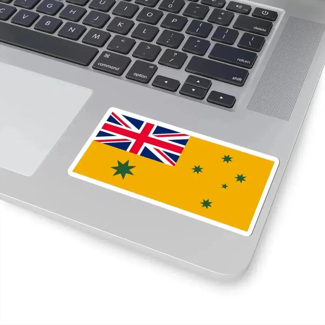 Australia flag green on yellow (Australia) STICKER Vinyl Kiss-Cut Decal - The Sticker Space