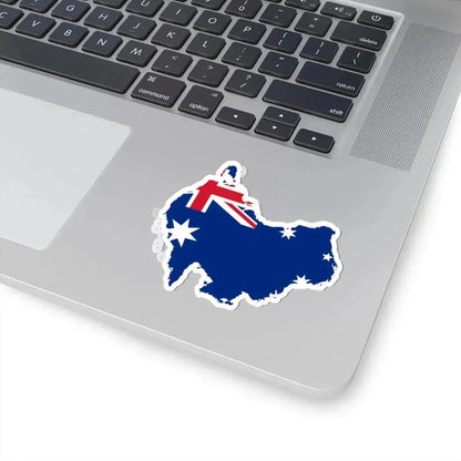 Australia flag-map South at top (Australia) STICKER Vinyl Kiss-Cut Decal - The Sticker Space
