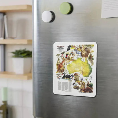 Australia- Land of Living Fossils (1979) (Map) Refrigerator Magnet - The Sticker Space