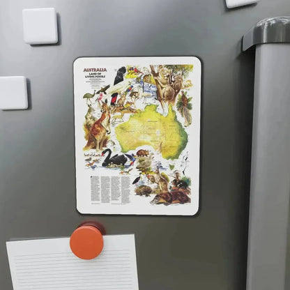Australia- Land of Living Fossils (1979) (Map) Refrigerator Magnet - The Sticker Space