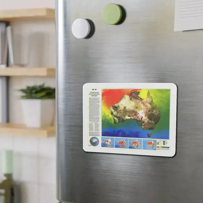 Australia's Continental Odyssey (1988) (Map) Refrigerator Magnet - The Sticker Space