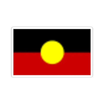 Australian Aboriginal Flag (Australia) STICKER Vinyl Kiss-Cut Decal 2 Inch White - The Sticker Space