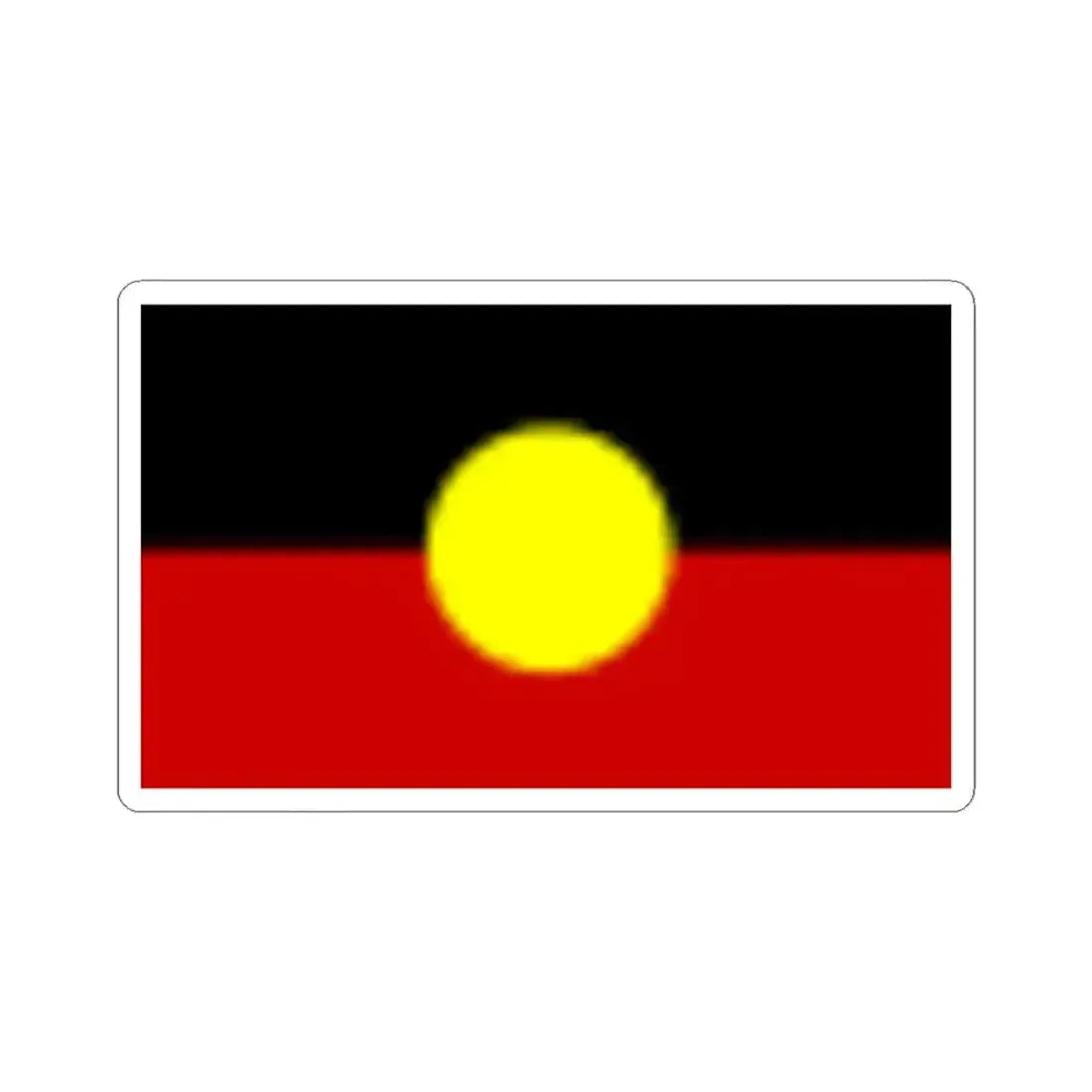Australian Aboriginal Flag (Australia) STICKER Vinyl Kiss-Cut Decal 3 Inch White - The Sticker Space