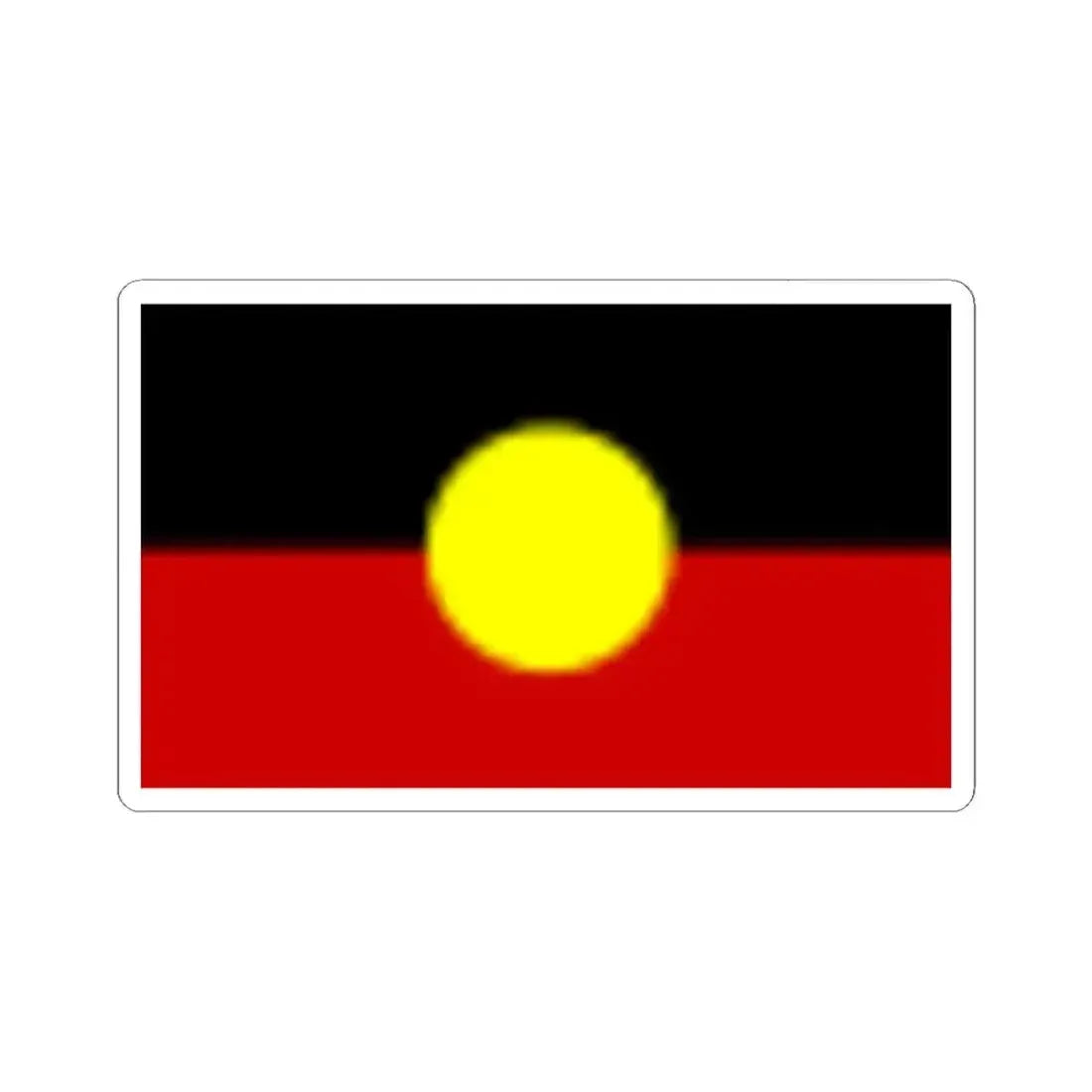 Australian Aboriginal Flag (Australia) STICKER Vinyl Kiss-Cut Decal 4 Inch White - The Sticker Space