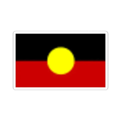 Australian Aboriginal Flag (Australia) STICKER Vinyl Kiss-Cut Decal 4 Inch White - The Sticker Space