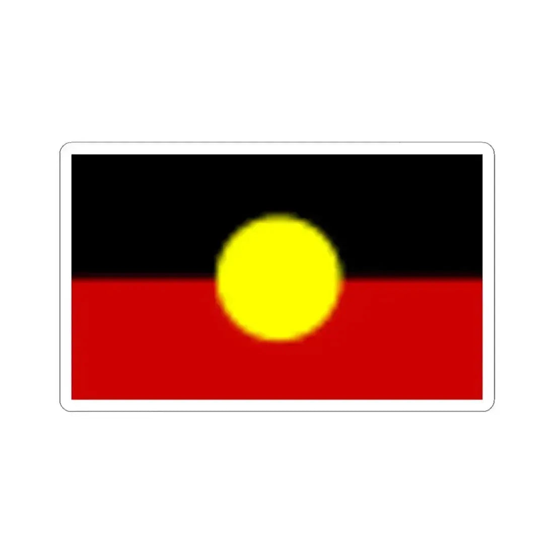 Australian Aboriginal Flag (Australia) STICKER Vinyl Kiss-Cut Decal 6 Inch White - The Sticker Space