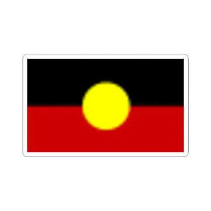 Australian Aboriginal Flag (Australia) STICKER Vinyl Kiss-Cut Decal 6 Inch White - The Sticker Space