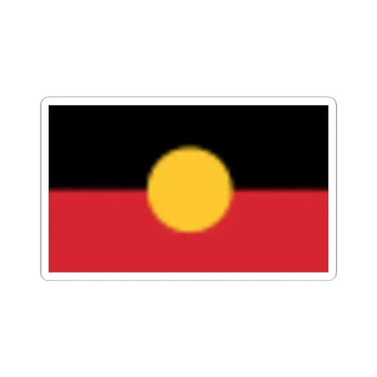 Australian Aboriginal Flag Pantone (Australia) STICKER Vinyl Kiss-Cut Decal 2 Inch White - The Sticker Space