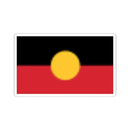 Australian Aboriginal Flag Pantone (Australia) STICKER Vinyl Kiss-Cut Decal 2 Inch White - The Sticker Space