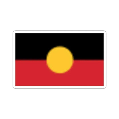 Australian Aboriginal Flag Pantone (Australia) STICKER Vinyl Kiss-Cut Decal 3 Inch White - The Sticker Space