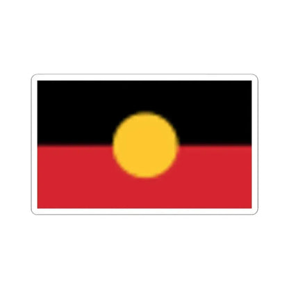 Australian Aboriginal Flag Pantone (Australia) STICKER Vinyl Kiss-Cut Decal 6 Inch White - The Sticker Space
