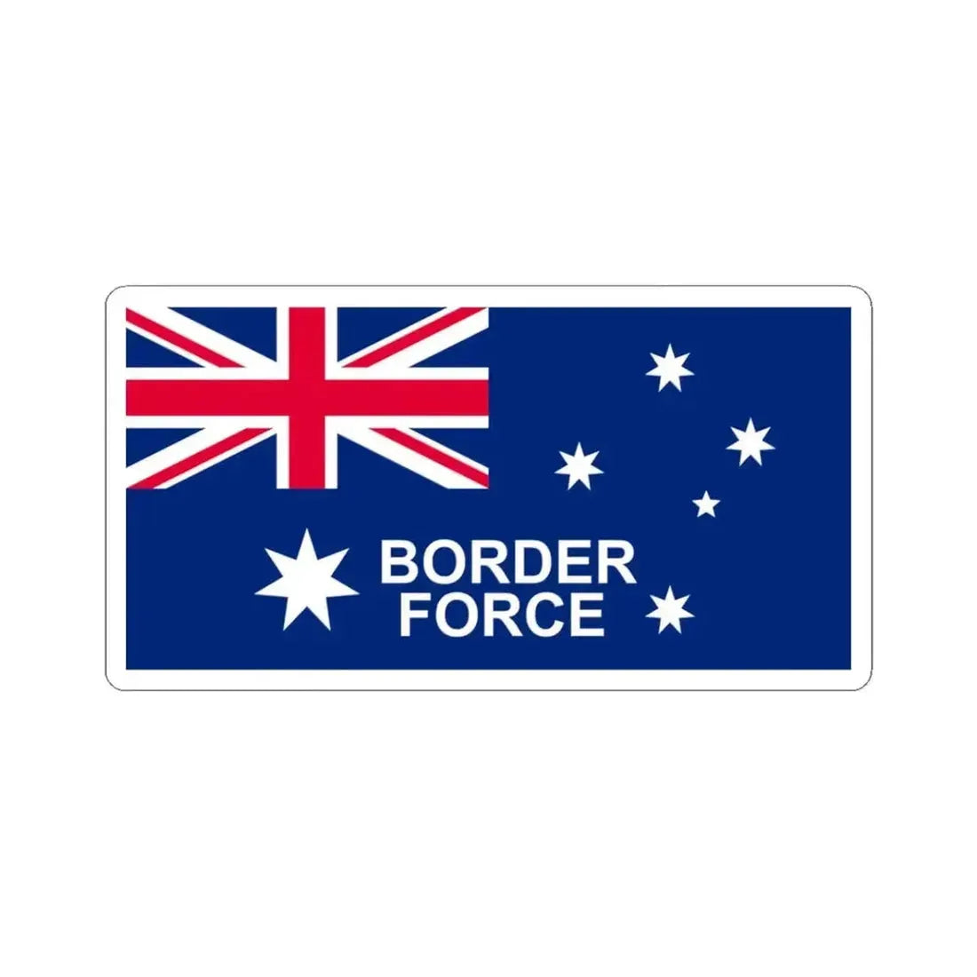 Australian Border Force Flag 2015 (Australia) STICKER Vinyl Kiss-Cut Decal 3 Inch White - The Sticker Space