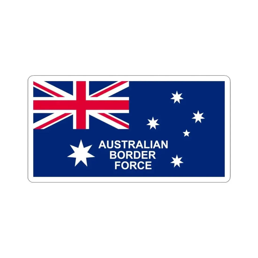 Australian Border Force Flag (Australia) STICKER Vinyl Kiss-Cut Decal 6 Inch White - The Sticker Space