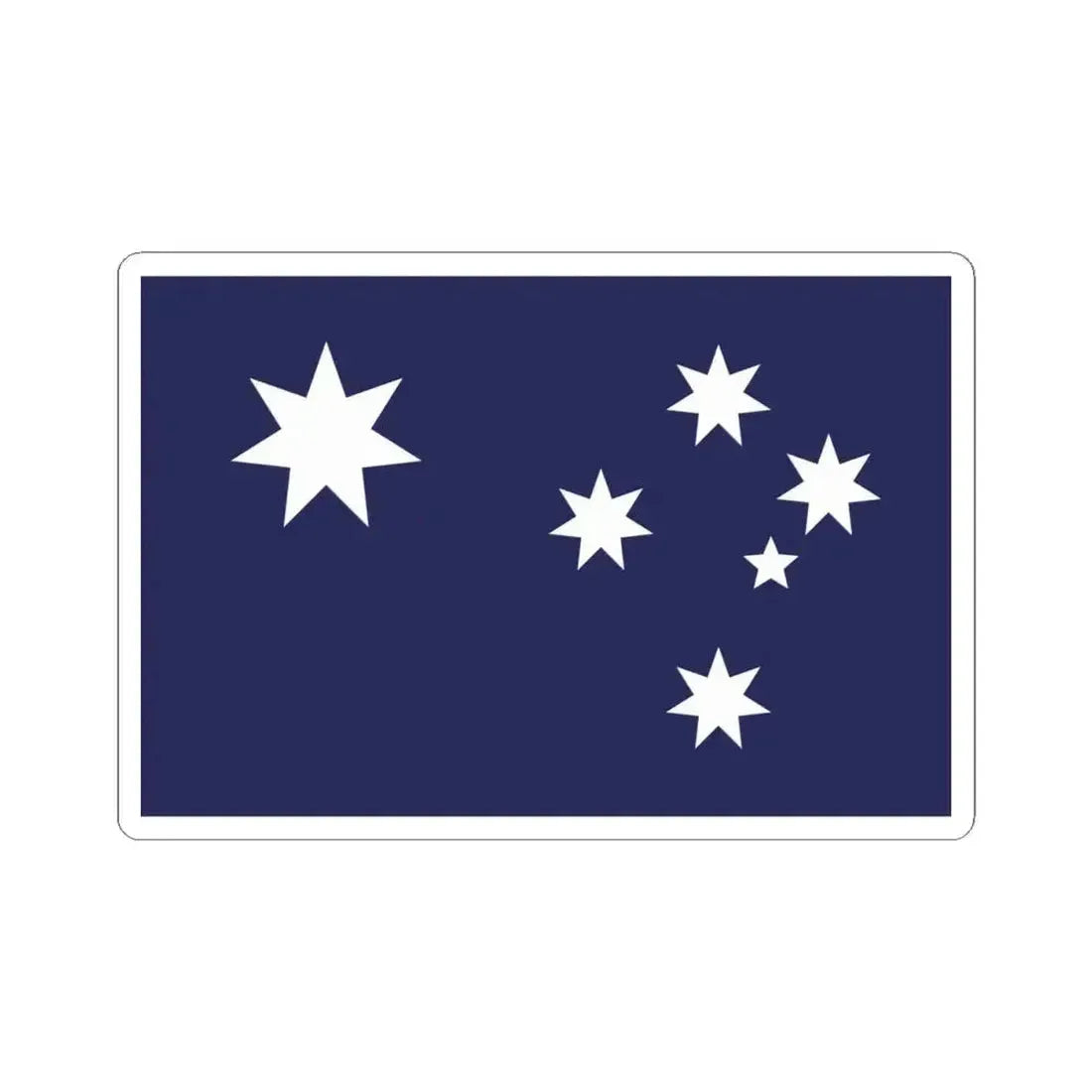 Australian Commonwealth Flag - Ausflag (Australia) STICKER Vinyl Kiss-Cut Decal 4 Inch White - The Sticker Space