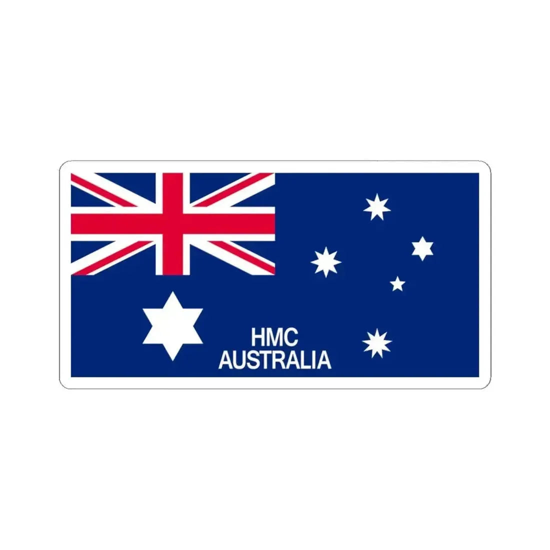 Australian Customs Flag 1901-1903 (Australia) STICKER Vinyl Kiss-Cut Decal 4 Inch White - The Sticker Space