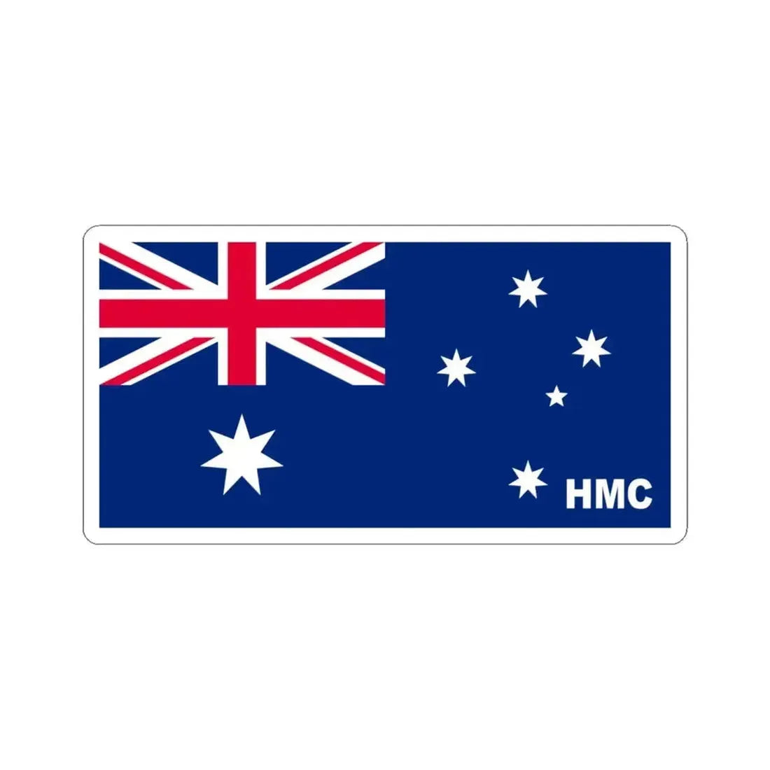 Australian Customs Flag 1909-1988 (Australia) STICKER Vinyl Kiss-Cut Decal 6 Inch White - The Sticker Space