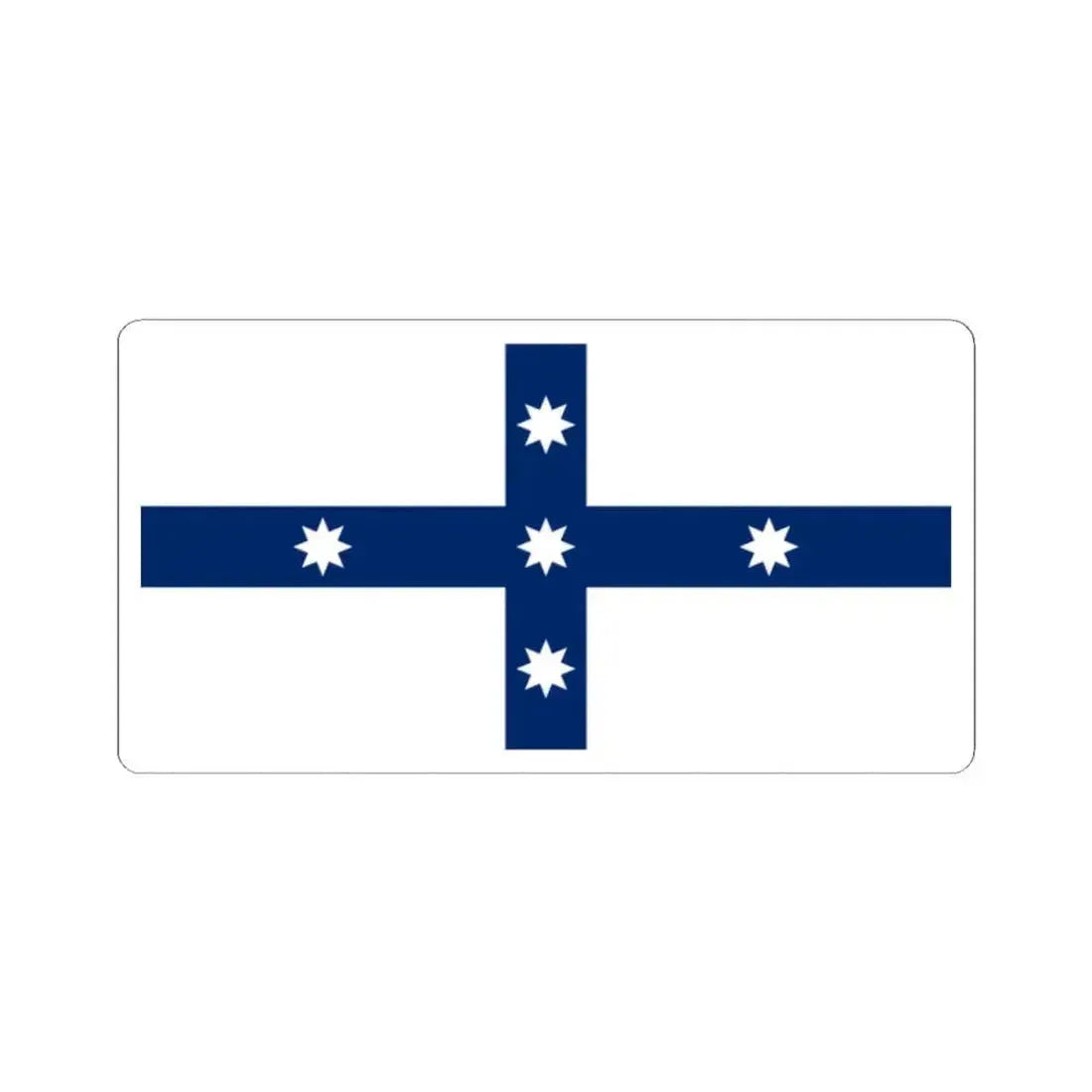 Australian Federation Flag without Union Jack (Australia) STICKER Vinyl Kiss-Cut Decal 2 Inch White - The Sticker Space