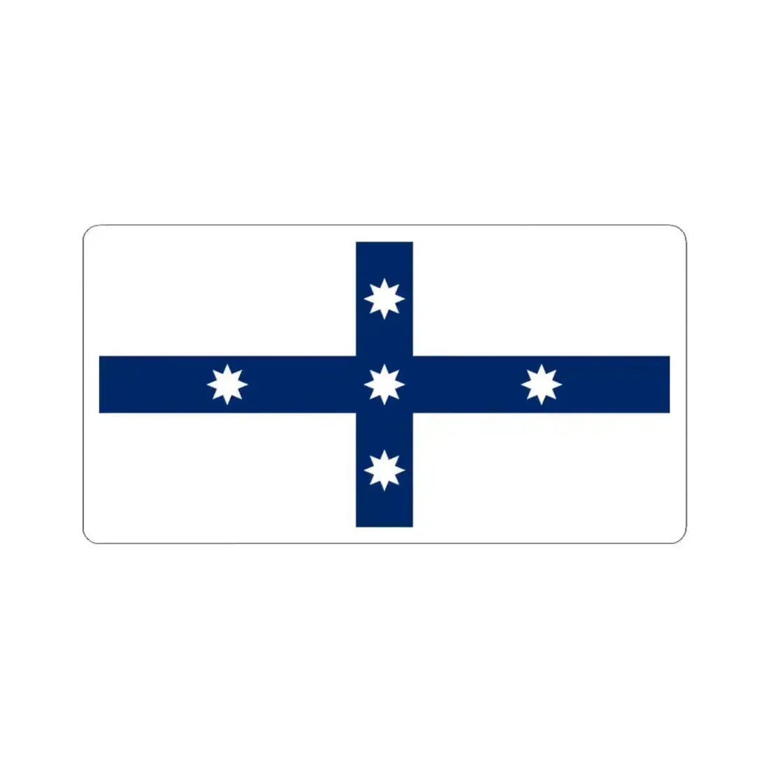 Australian Federation Flag without Union Jack (Australia) STICKER Vinyl Kiss-Cut Decal 3 Inch White - The Sticker Space