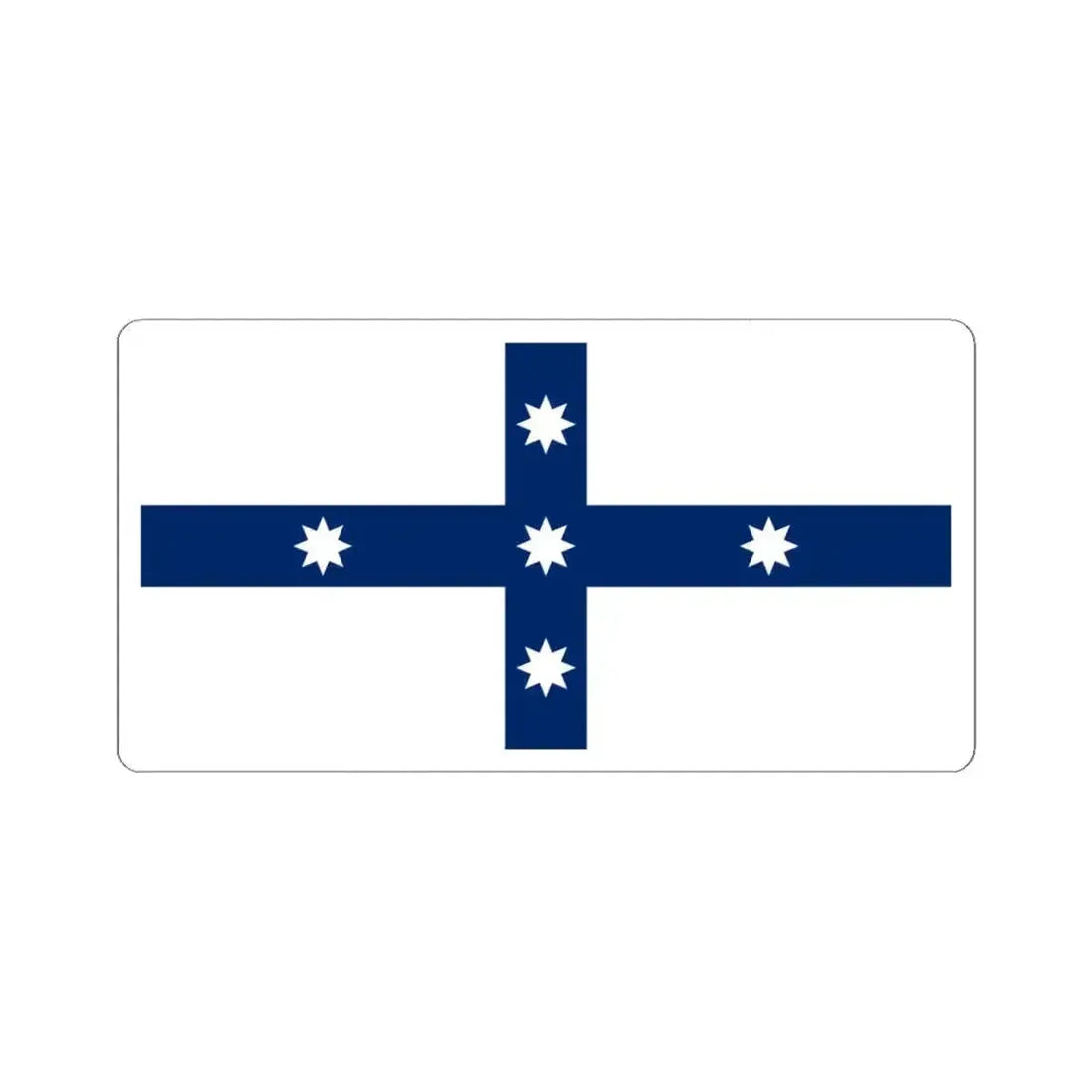 Australian Federation Flag without Union Jack (Australia) STICKER Vinyl Kiss-Cut Decal 4 Inch White - The Sticker Space