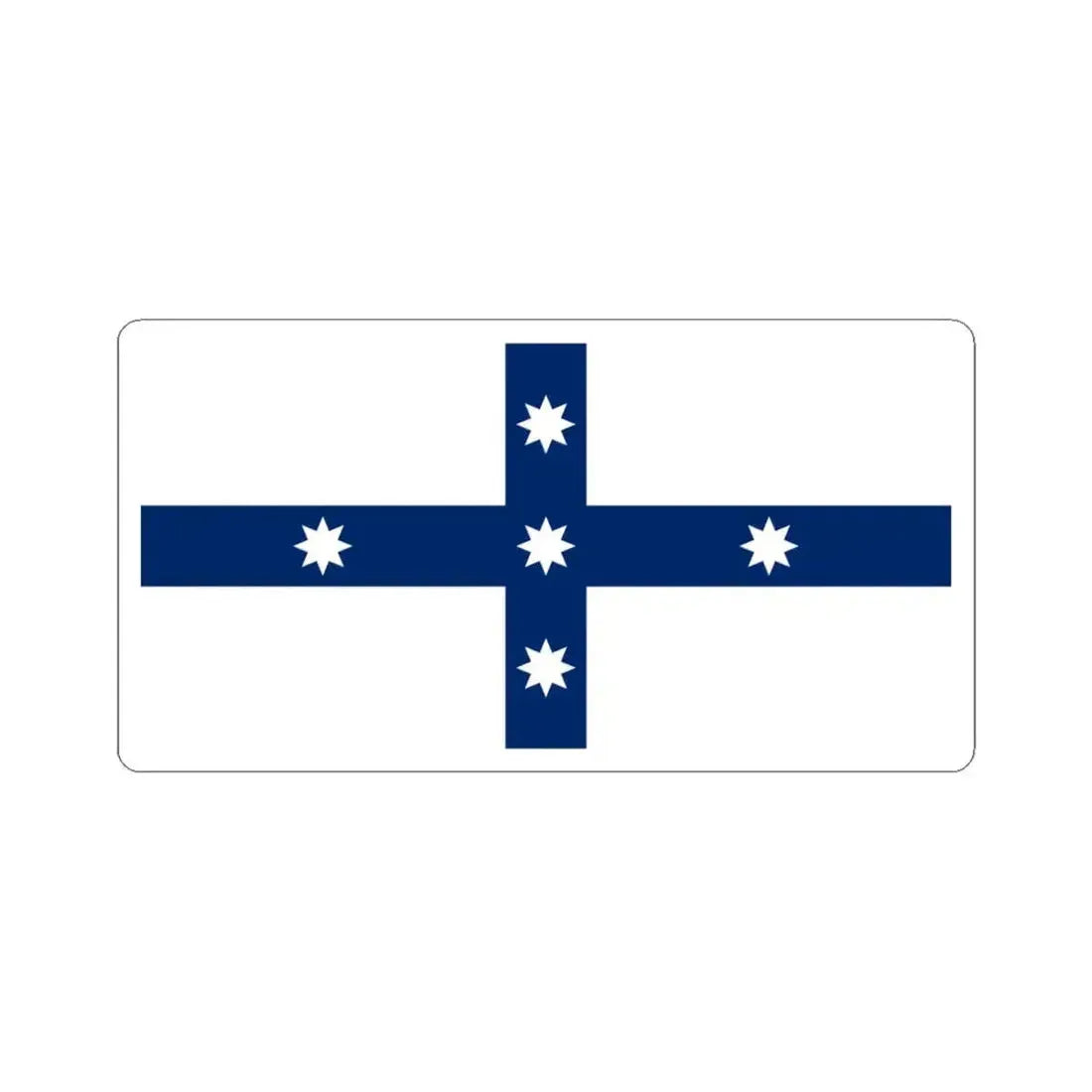 Australian Federation Flag without Union Jack (Australia) STICKER Vinyl Kiss-Cut Decal 6 Inch White - The Sticker Space