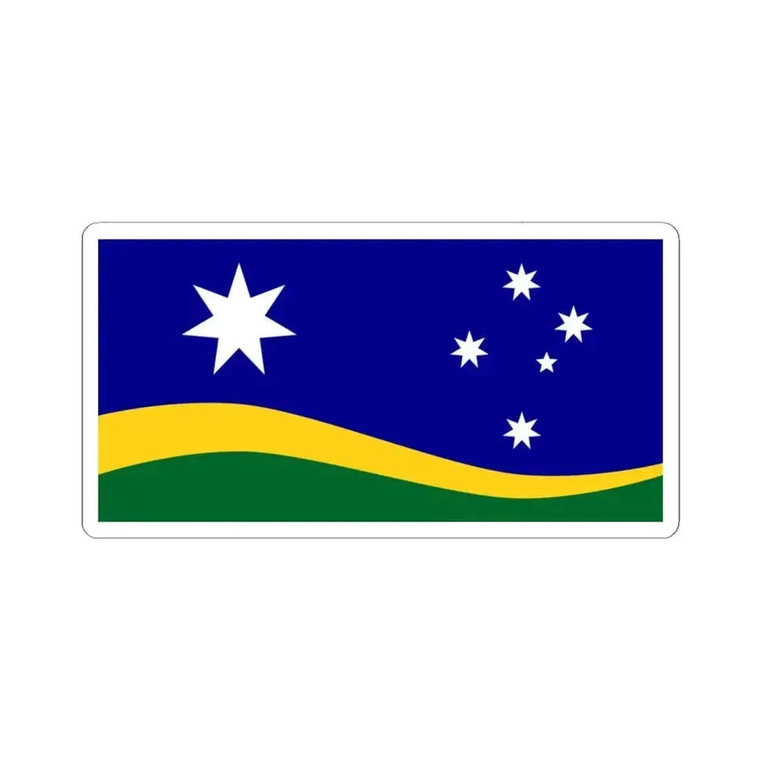 Australian Flag Proposal Southern Horizon (Australia) STICKER Vinyl Kiss-Cut Decal 4 Inch White - The Sticker Space