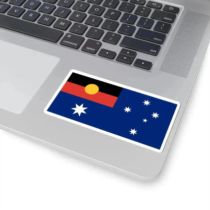Australian Flag with Aboriginal Flag (Australia) STICKER Vinyl Kiss-Cut Decal - The Sticker Space