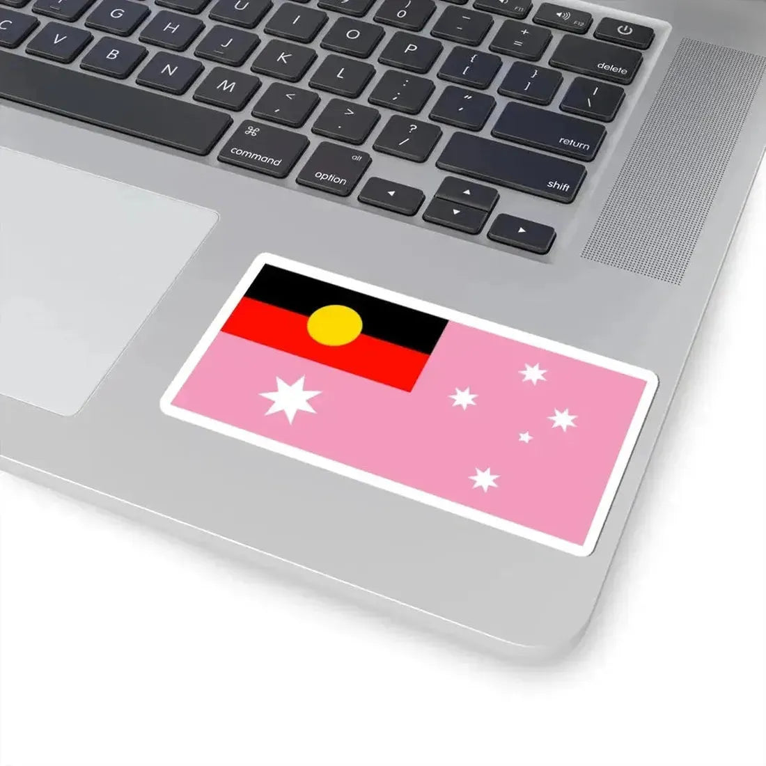 Australian Gay Pride Flag with Aboriginal Flag (Australia) STICKER Vinyl Kiss-Cut Decal - The Sticker Space