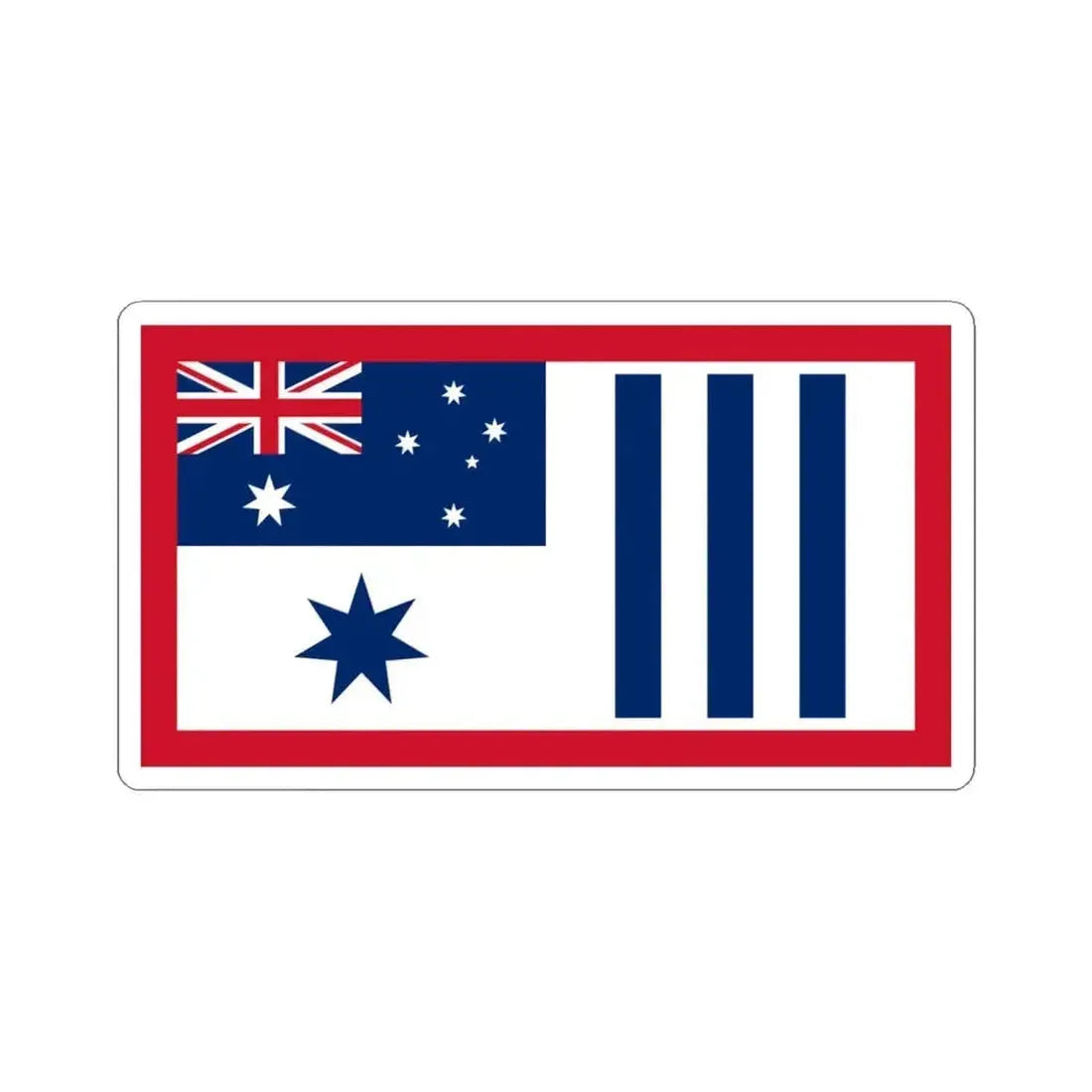 Australian Honour Flag (Australia) STICKER Vinyl Kiss-Cut Decal 6 Inch White - The Sticker Space