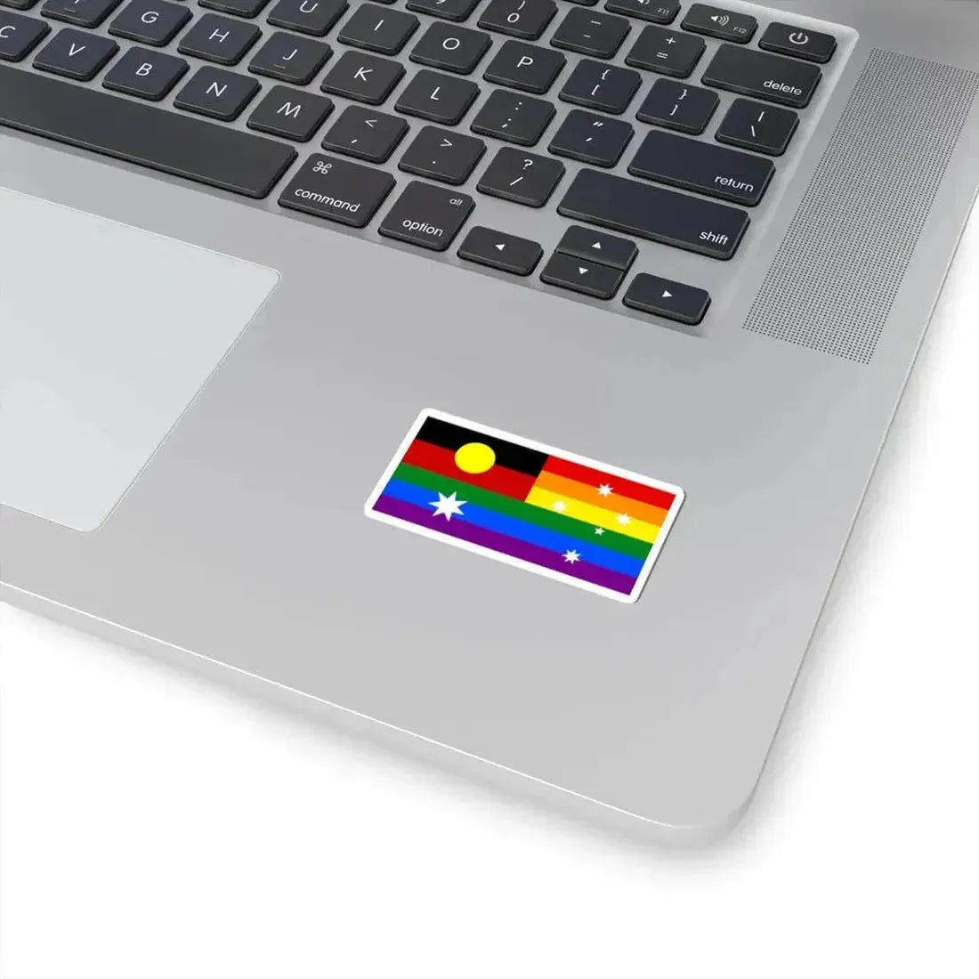 Australian LGBT Flag with Aboriginal Flag (Australia) STICKER Vinyl Kiss-Cut Decal - The Sticker Space