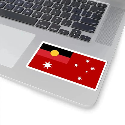 Australian Red Ensign with Aboriginal Flag (Australia) STICKER Vinyl Kiss-Cut Decal - The Sticker Space