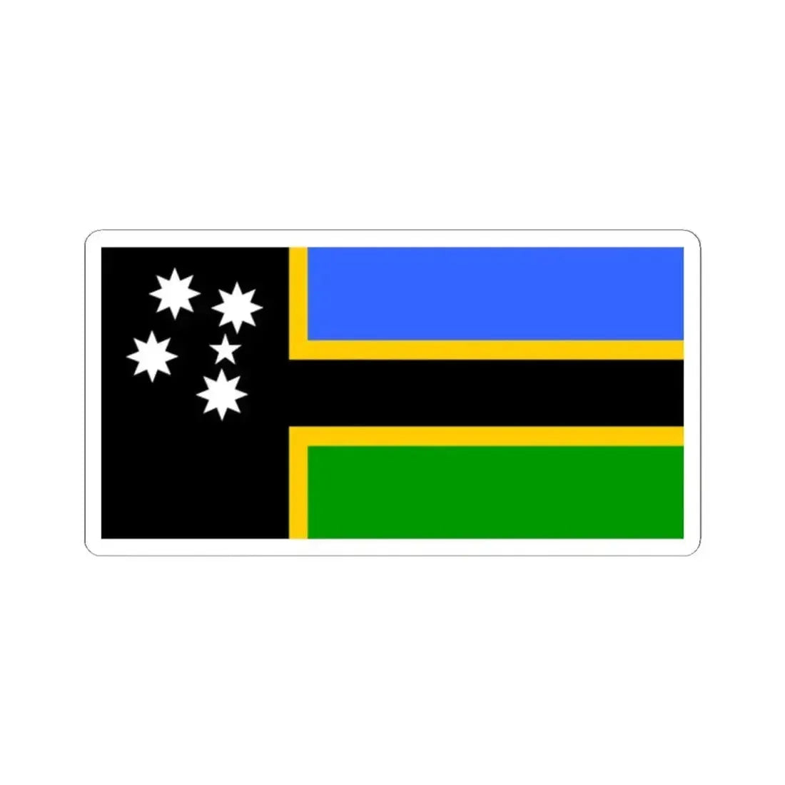 Australian South Sea Islanders flag (Australia) STICKER Vinyl Kiss-Cut Decal 2 Inch White - The Sticker Space