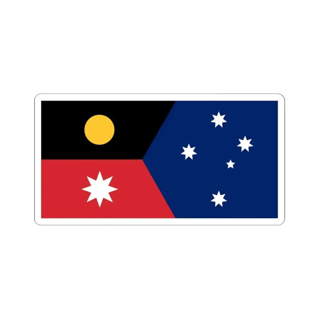 Australian Triple Union Flag (Australia) STICKER Vinyl Kiss-Cut Decal 6 Inch White - The Sticker Space