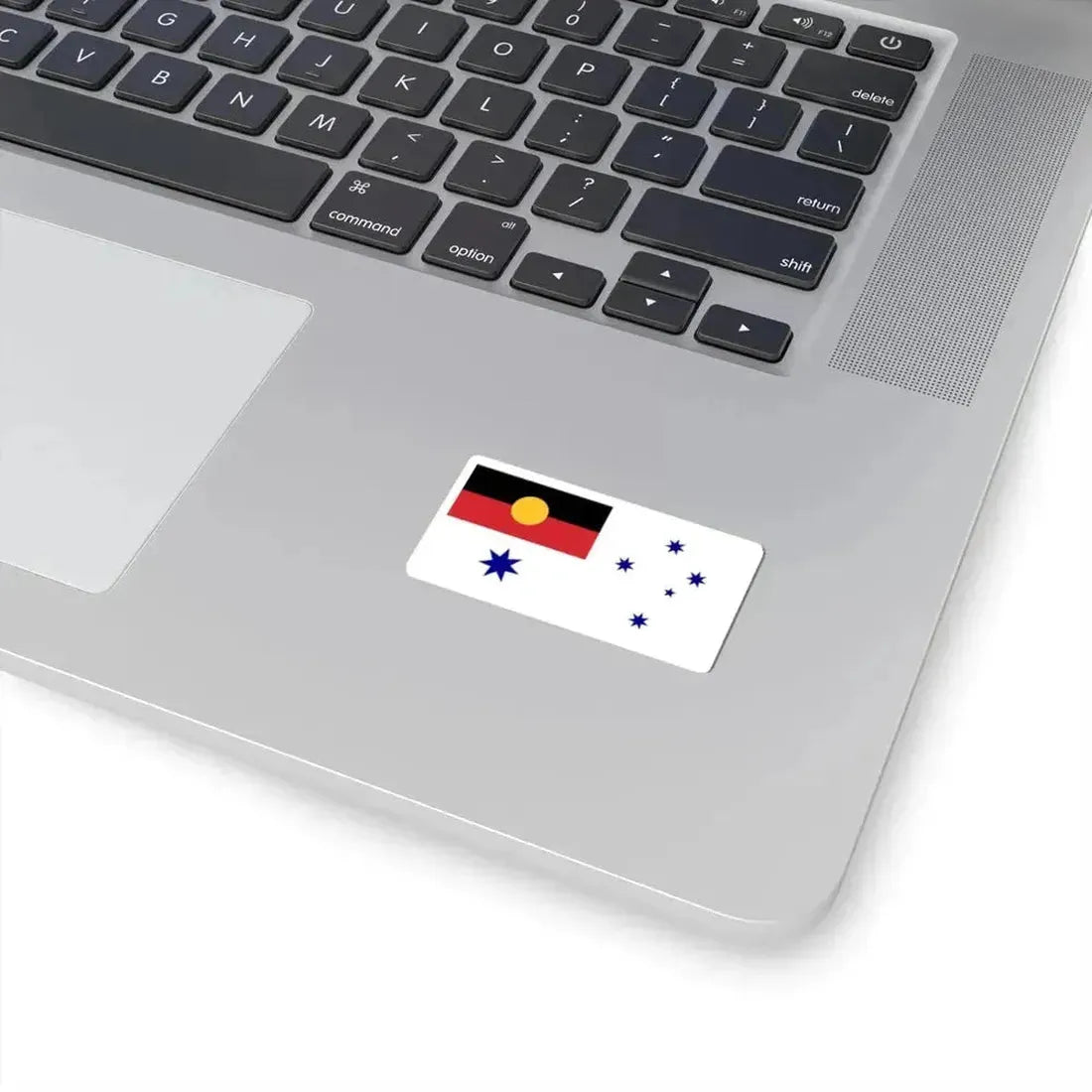 Australian White Ensign with Aboriginal Flag (Australia) STICKER Vinyl Kiss-Cut Decal - The Sticker Space