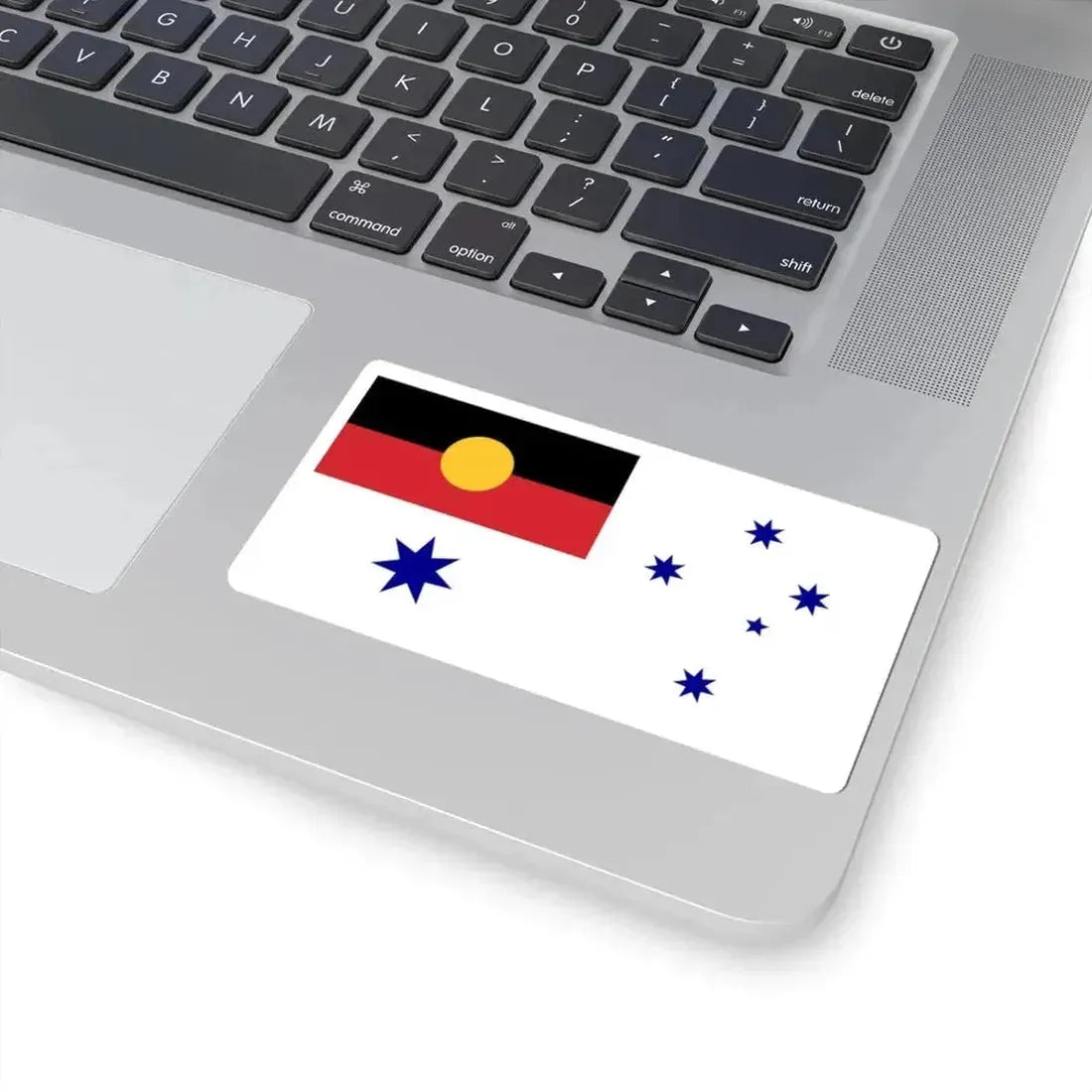 Australian White Ensign with Aboriginal Flag (Australia) STICKER Vinyl Kiss-Cut Decal - The Sticker Space