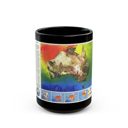 Australia's Continental Odyssey (1988) (Map) Black Coffee Mug-15oz-The Sticker Space