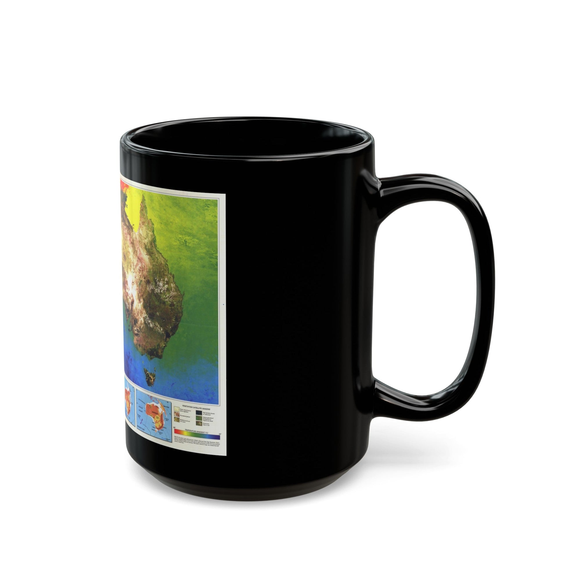 Australia's Continental Odyssey (1988) (Map) Black Coffee Mug-The Sticker Space