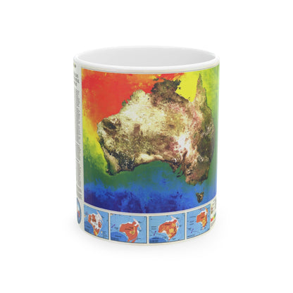 Australia's Continental Odyssey (1988) (Map) White Coffee Mug-11oz-The Sticker Space