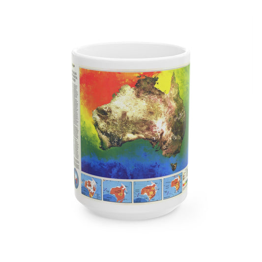 Australia's Continental Odyssey (1988) (Map) White Coffee Mug-15oz-The Sticker Space