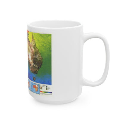 Australia's Continental Odyssey (1988) (Map) White Coffee Mug-The Sticker Space