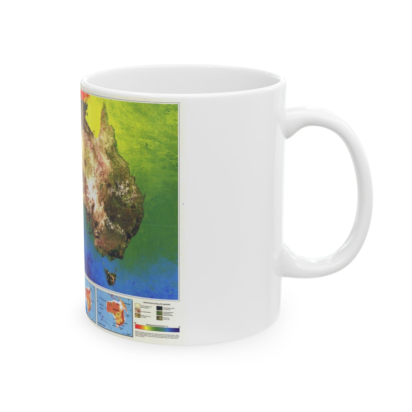 Australia's Continental Odyssey (1988) (Map) White Coffee Mug-The Sticker Space