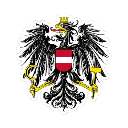 Austria Bundesadler 1919-1934 (Austria) (Coat of Arms) STICKER Vinyl Kiss-Cut Decal 4 Inch White - The Sticker Space