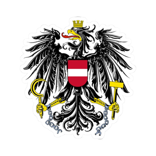 Austria Bundesadler (Austria) (Coat of Arms) STICKER Vinyl Kiss-Cut Decal 2 Inch White - The Sticker Space