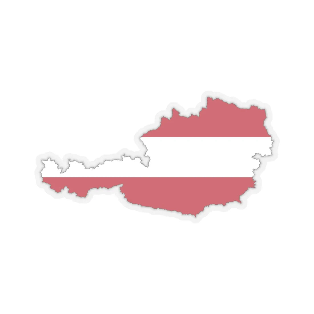 Austria-Flagmap (Austria) STICKER Vinyl Kiss-Cut Decal 3 Inch Transparent - The Sticker Space