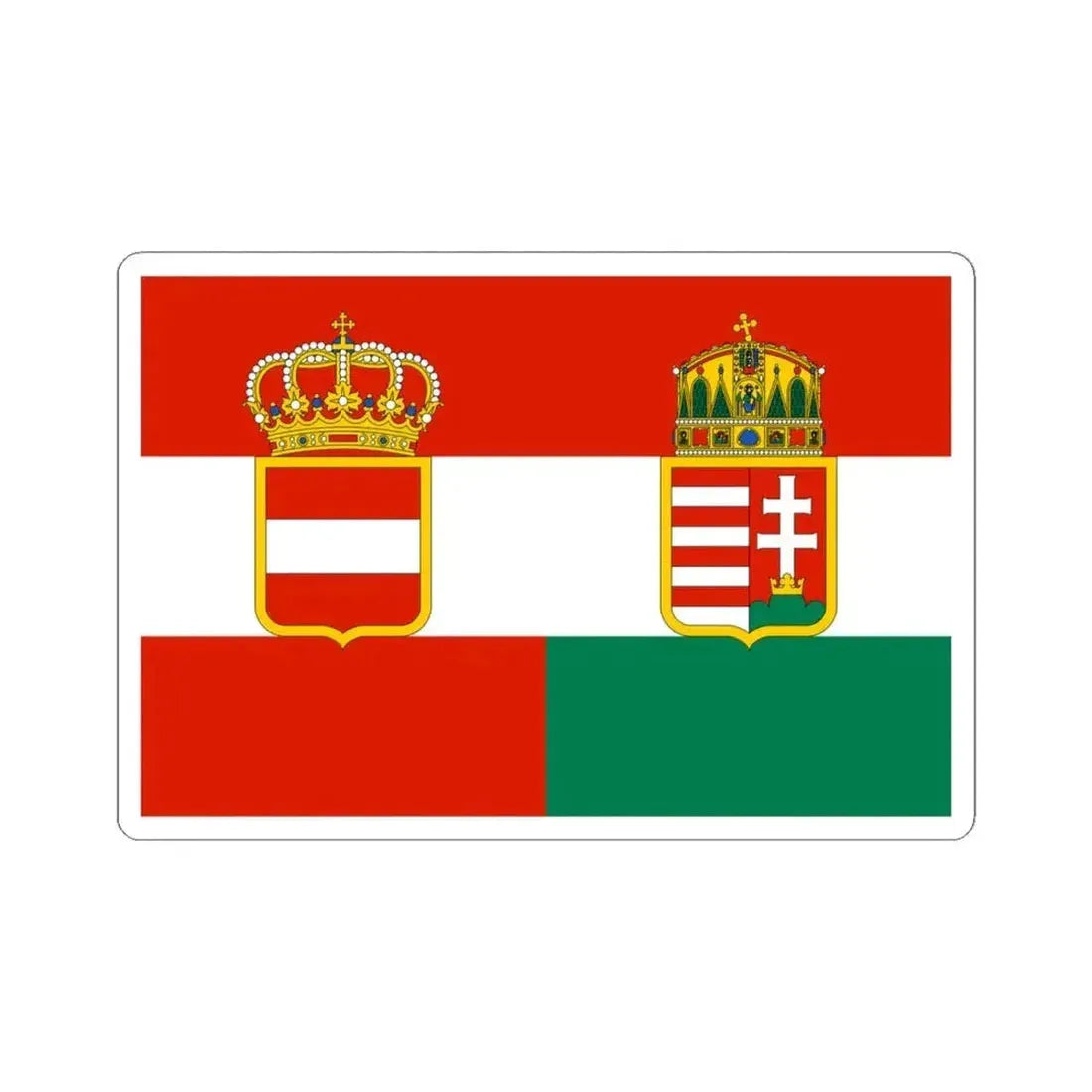 Austria-Hungary civil ensign artistic (Austria) STICKER Vinyl Kiss-Cut Decal 4 Inch White - The Sticker Space