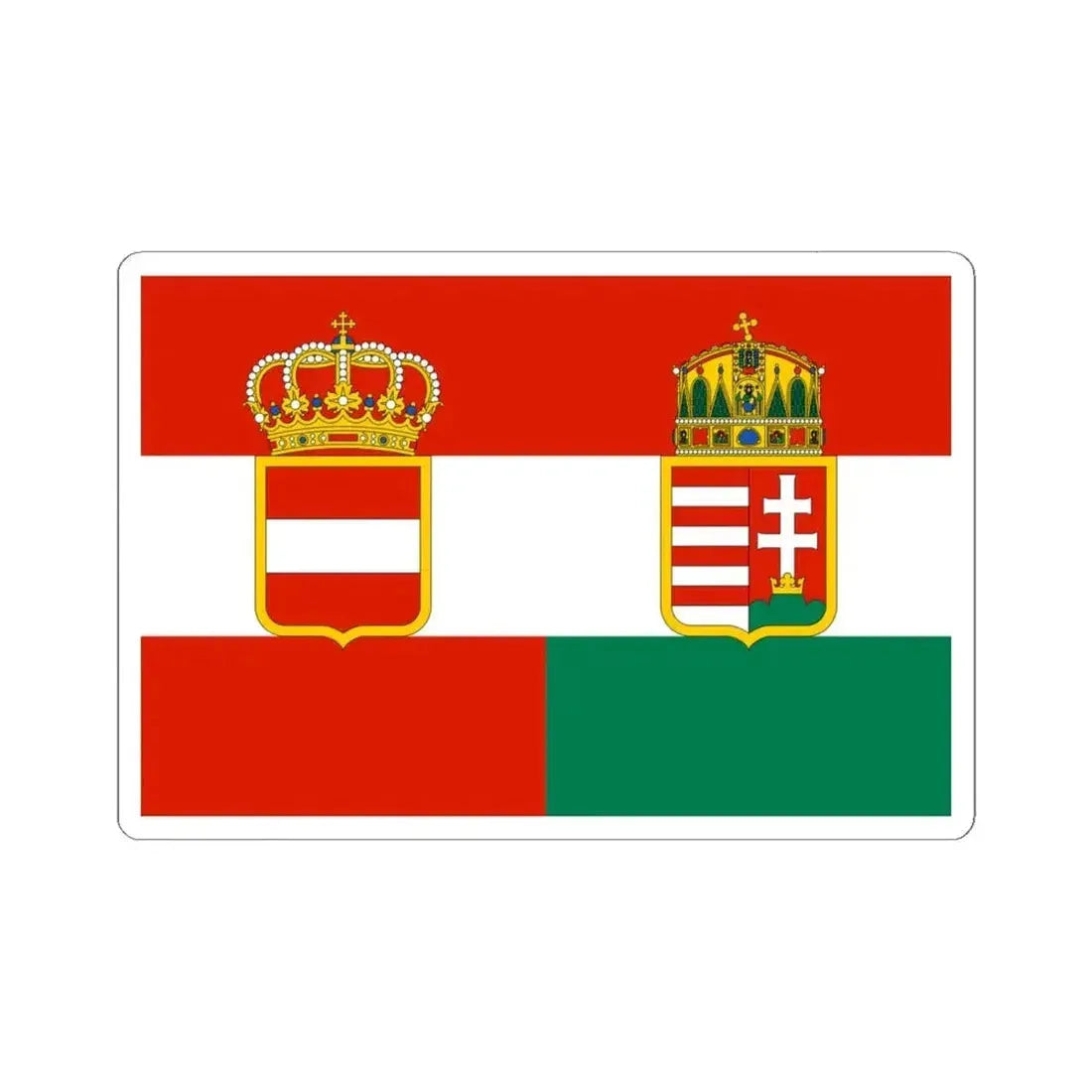 Austria-Hungary civil ensign artistic (Austria) STICKER Vinyl Kiss-Cut Decal 6 Inch White - The Sticker Space